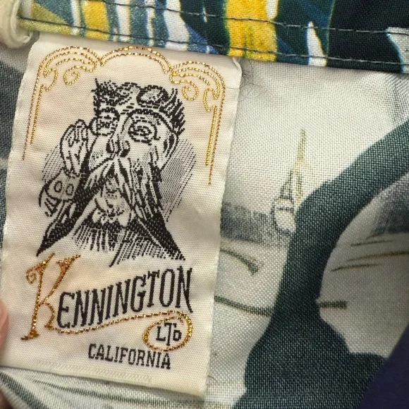 Disney Vintage 70s Kennington Disco Shirt Fantasia Mickey Wizard Medium FLAWLESS - Picture 4 of 7